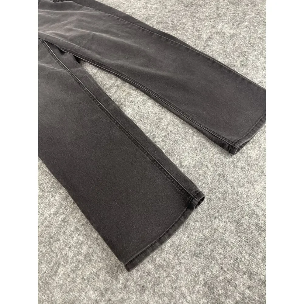 Karl Lagerfeld Paris Jeans Women 14 Black Denim Pants Straight Leg N314
